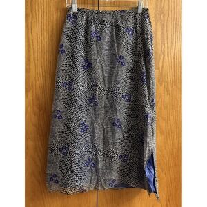 Y2K New York City Design Co Petite Skirt S Silk Midi Floral Forest Fairy Leopard